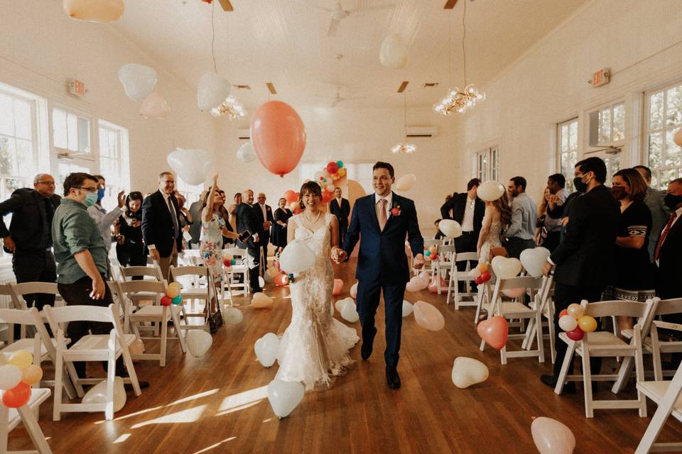 Balloons after the ceremony