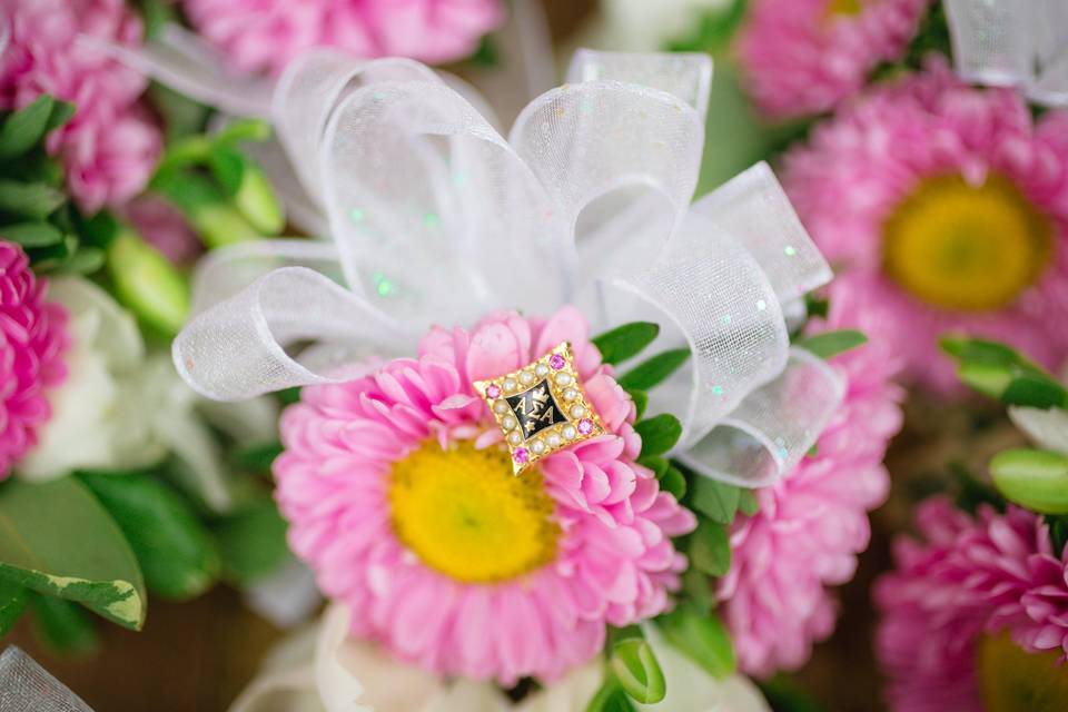 Bride's sorority flower