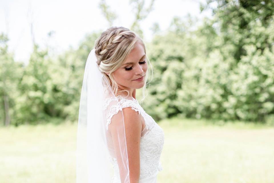 Bride and Bouquet