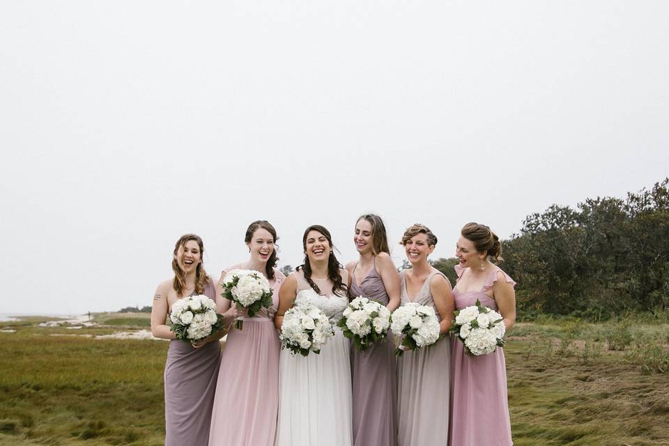 Bridesmaids on Cape Cod