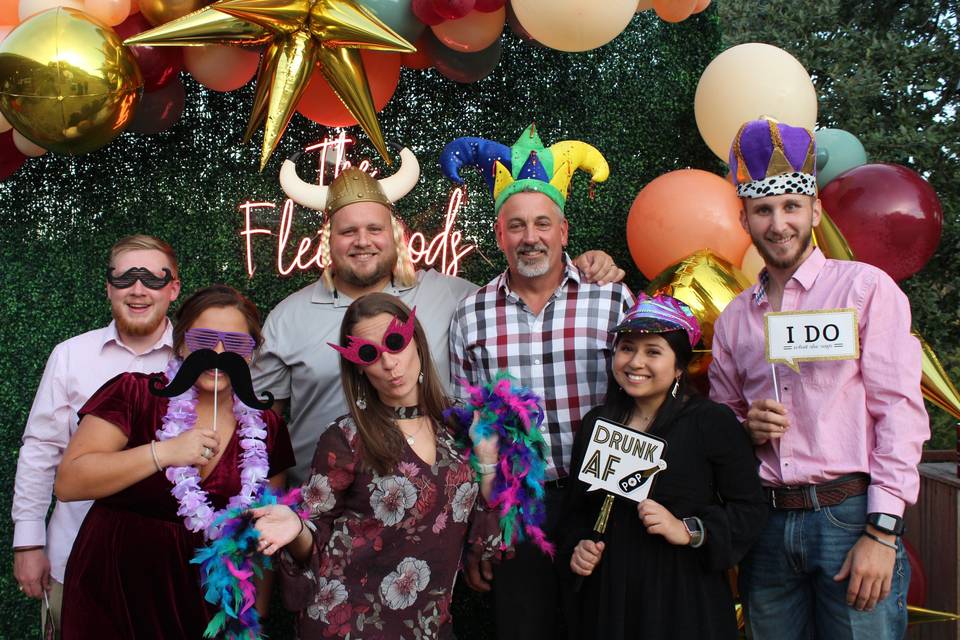 Guests enjoying photo booth