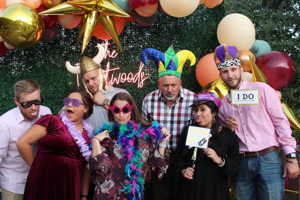 Guests enjoying photo booth