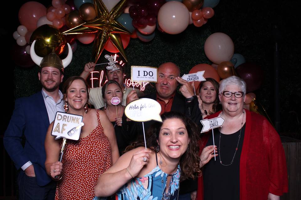 Guests enjoying photo booth