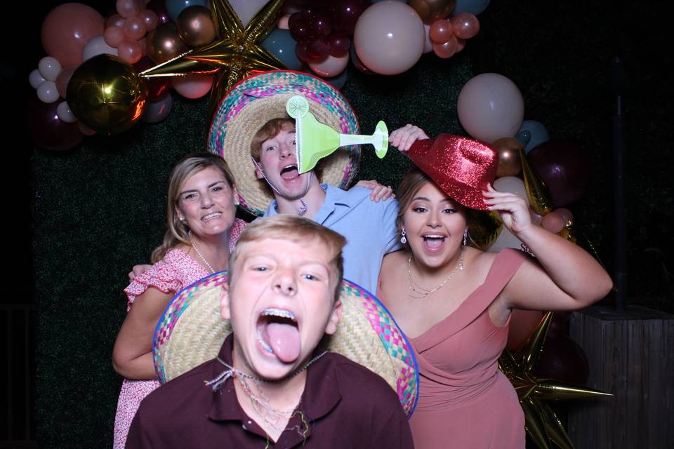 Guests enjoying photo booth