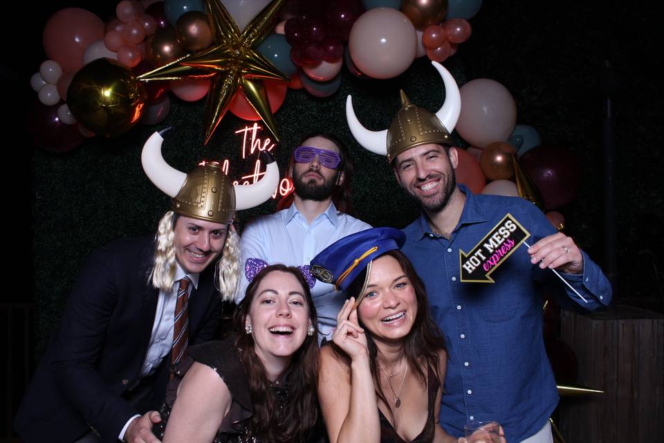 Guests enjoying photo booth