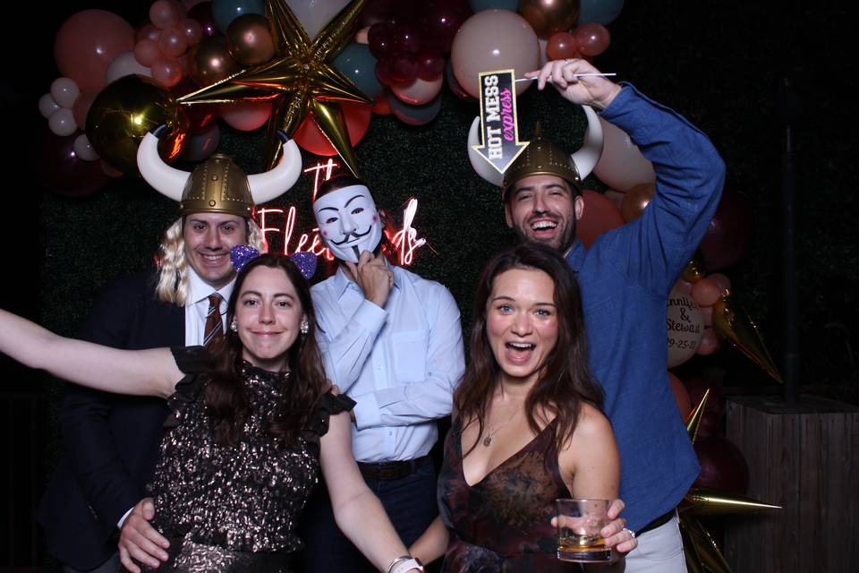 Guests enjoying photo booth