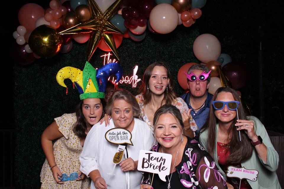 Guests enjoying photo booth