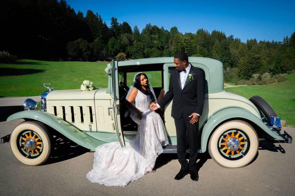Bride & Groom, 1930 Cadillac