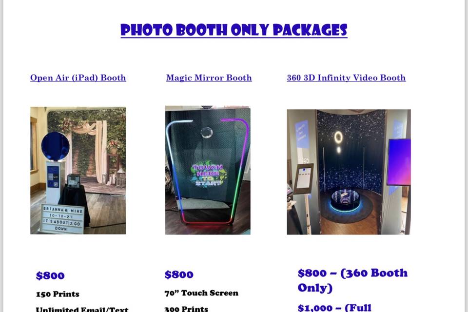 Photo-Booth only Services