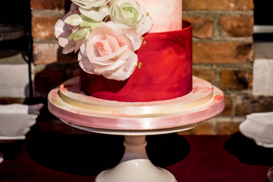 Art work themed Wedding Cake