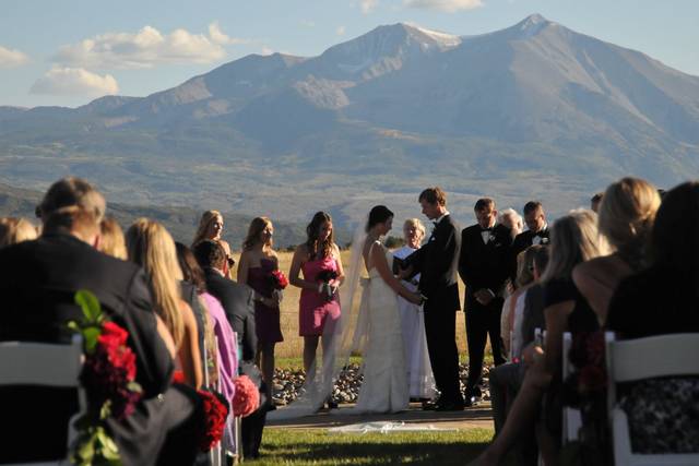 Outdoor wedding ceremony