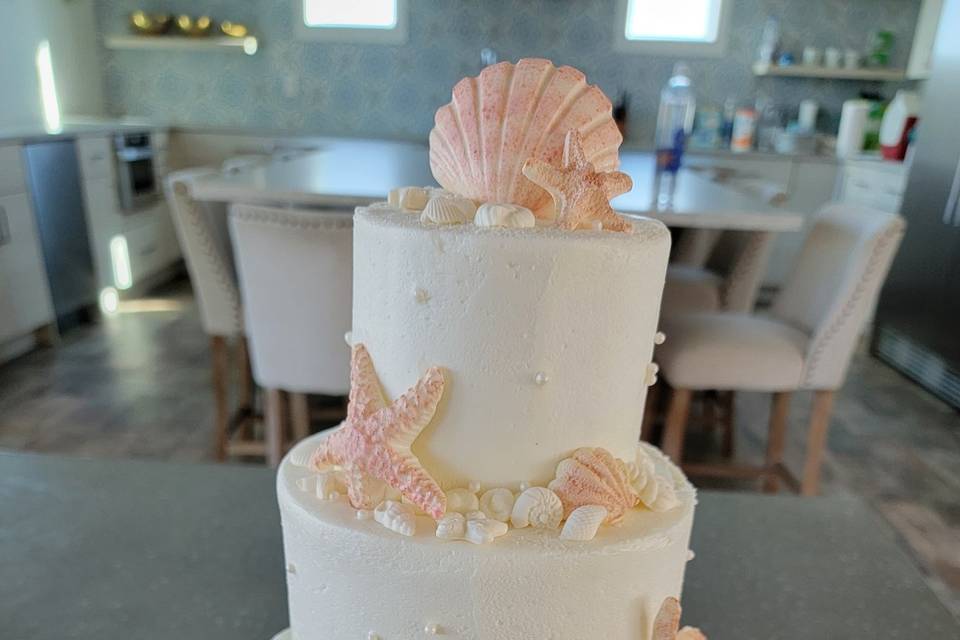 Beach theme cake