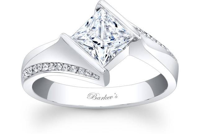 Best Seller 7840LW Princess Cut Diamond Ring