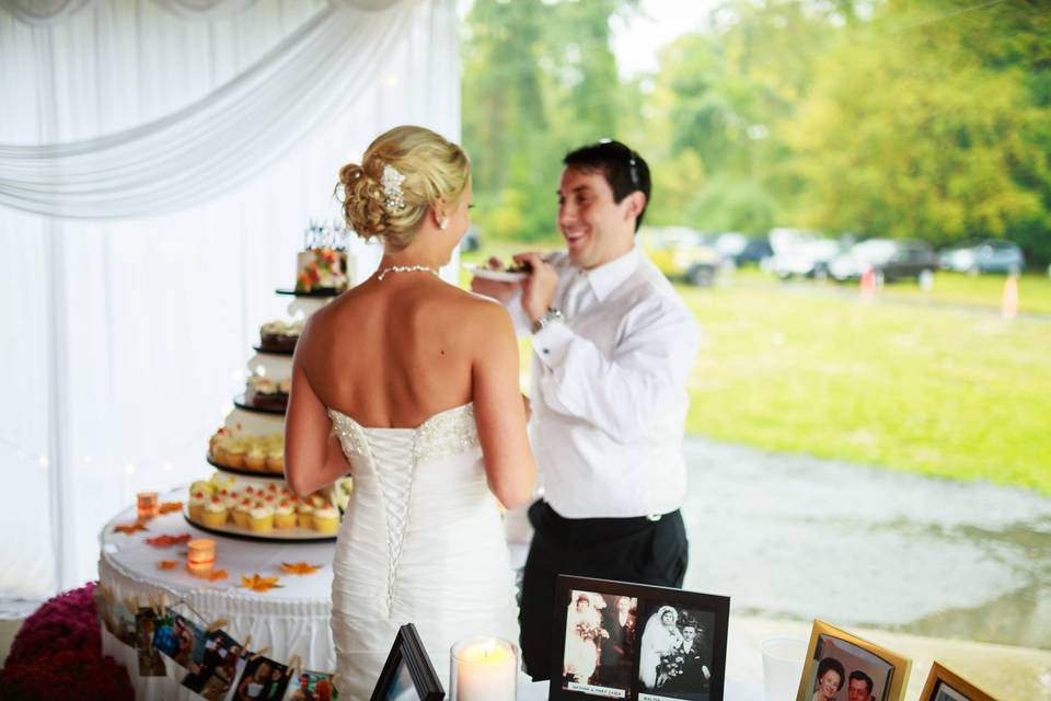 Couple and cake