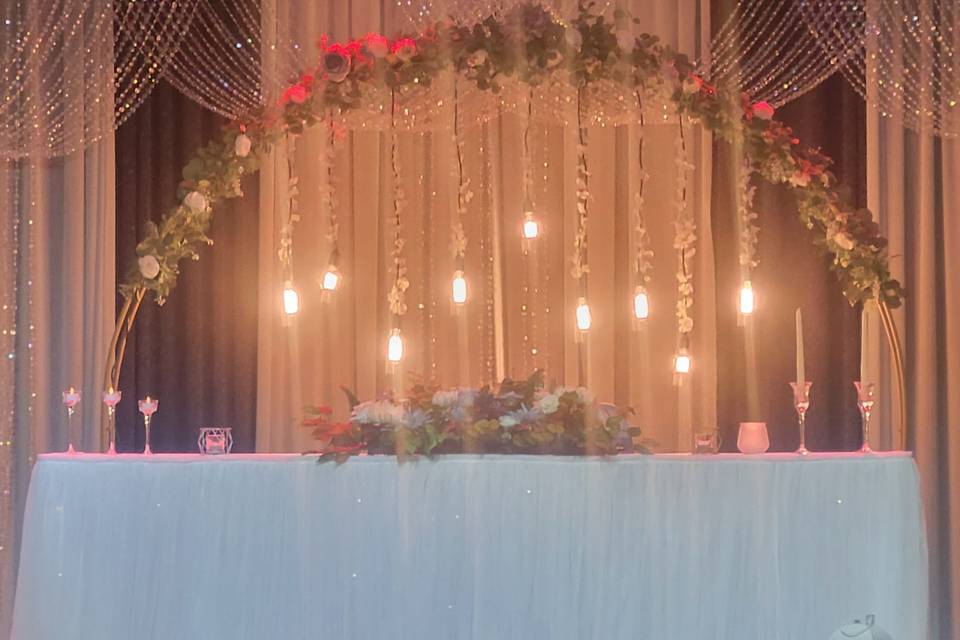 Ballroom sweetheart table