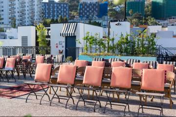 Rooftop ceremony setup