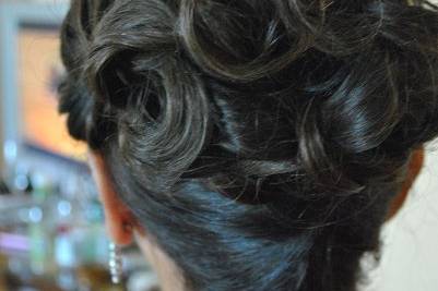 Curls and updo