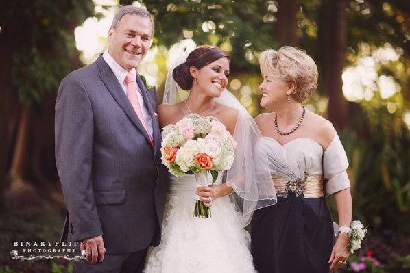 Bride and her parents