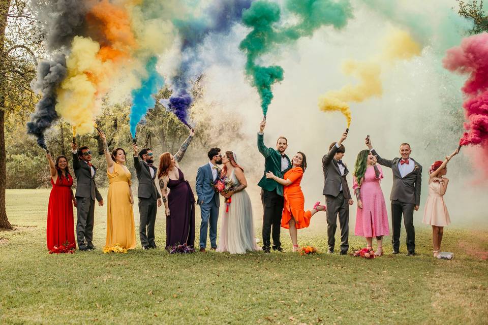 Rainbow wedding