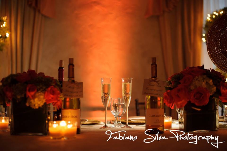 Bride and Groom Table