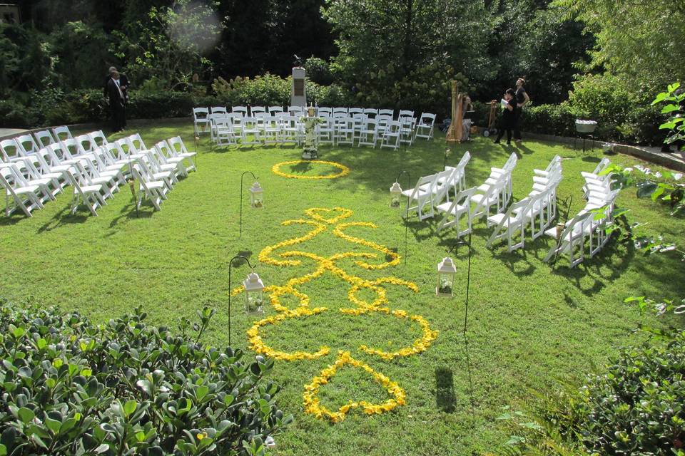 Outdoor wedding ceremony