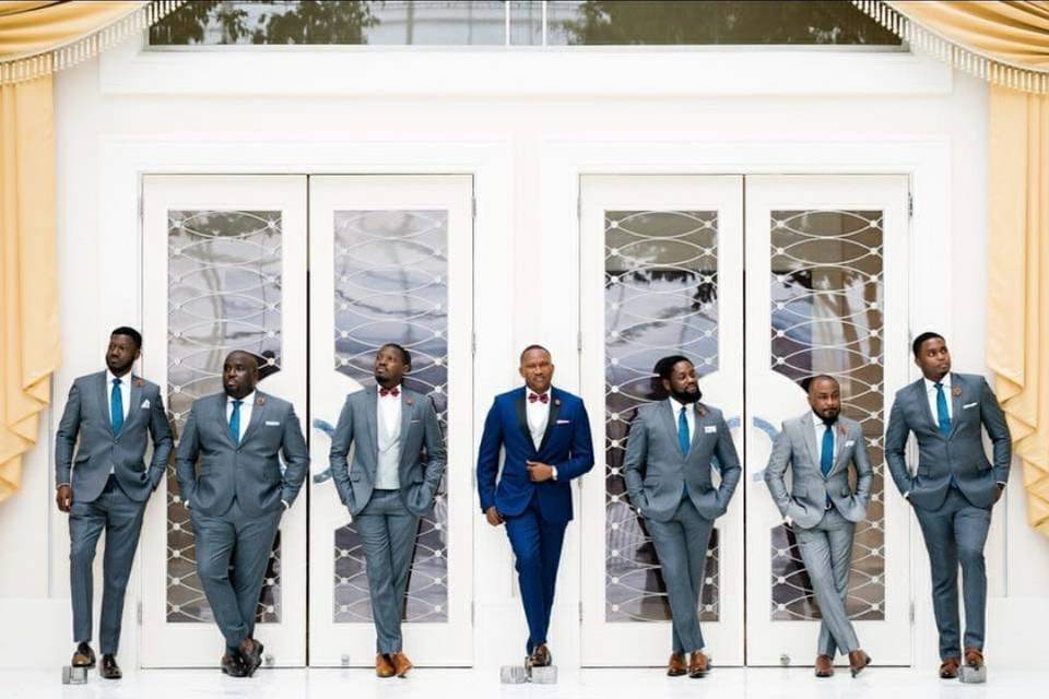 Stylish wedding party