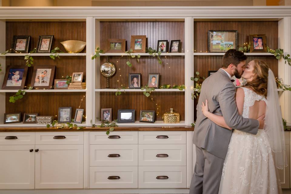 Photo wall of their love