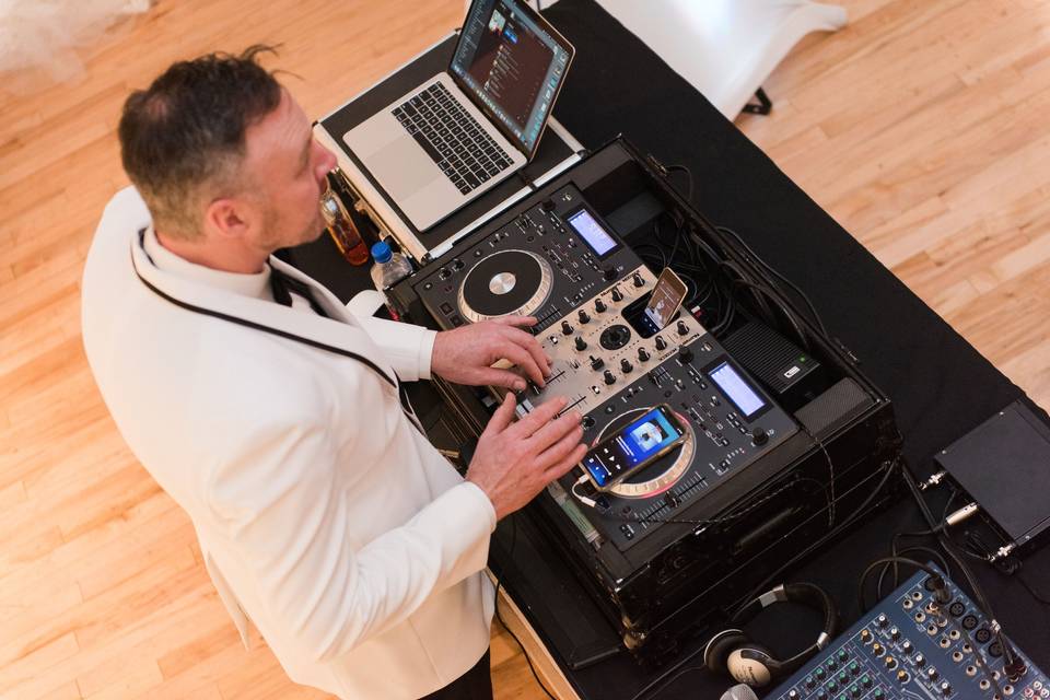 DJ playing at event