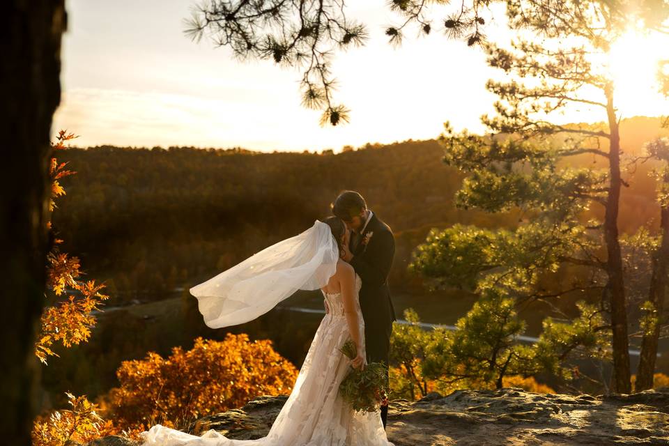 Sunset elopement photo