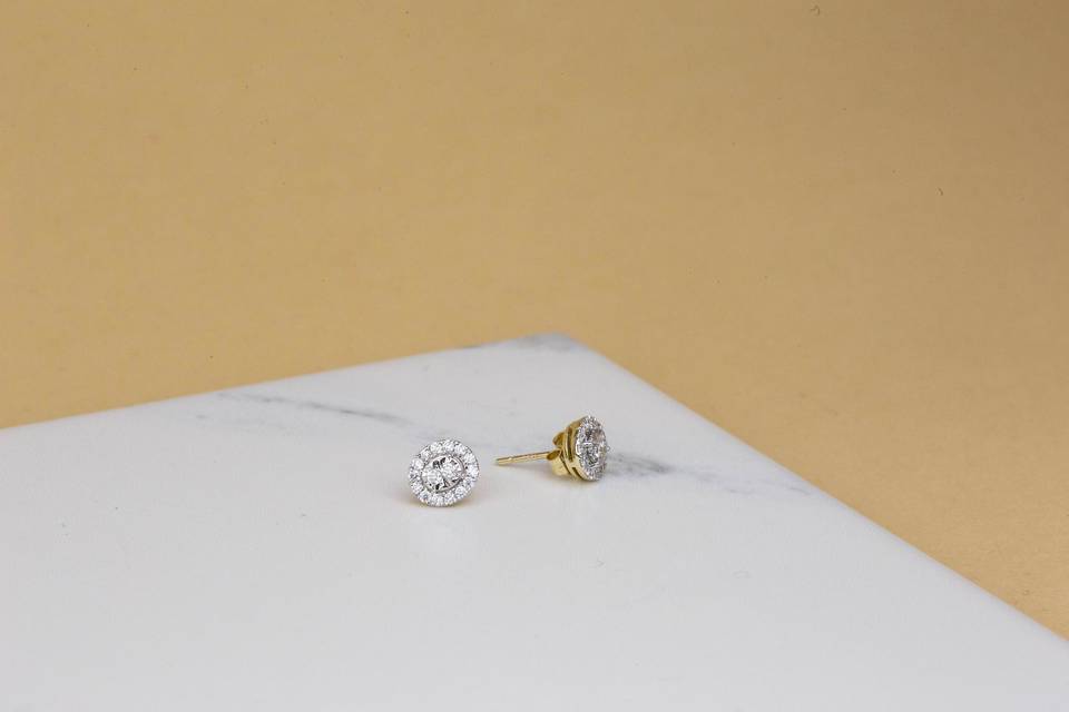 Astral Halo Stud Earrings