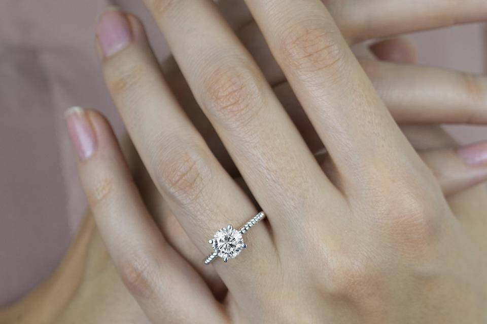 Braided Solitaire Ring