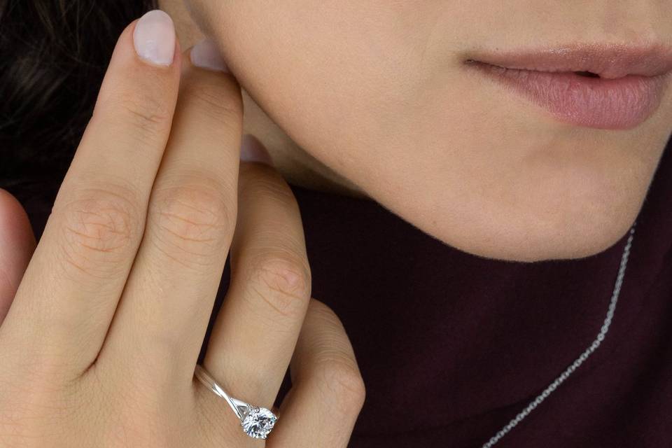 Cathedral Twist Diamond Ring
