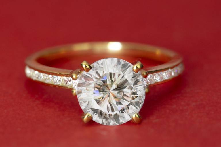 Channel Set Engagement Ring