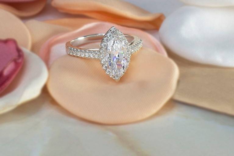 Marquise Pave Halo