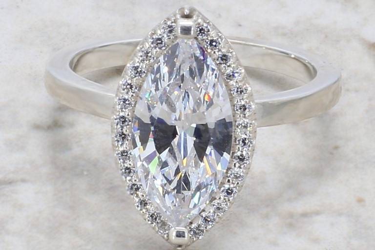 Marquise Plain Shank Halo