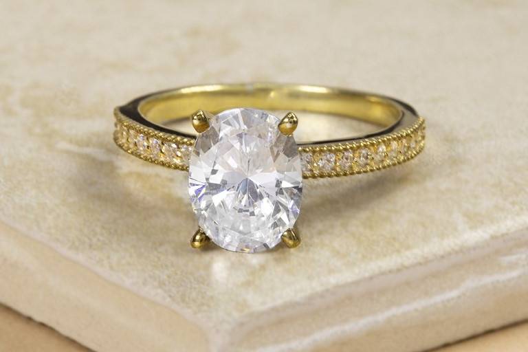 Pave and Milgrain Diamond Ring