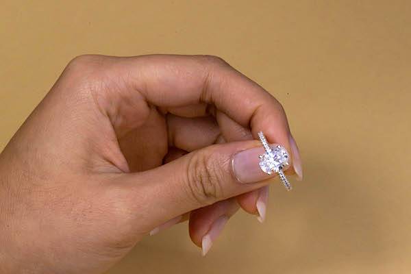 Petite Micropave Diamond Ring