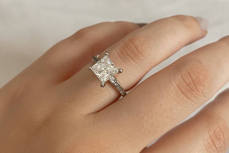 Princess Accent Ring