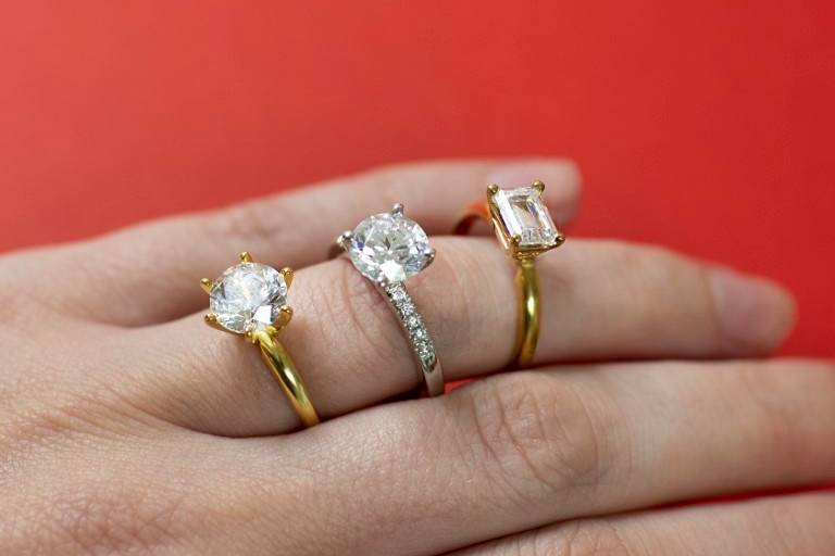 Three Solitaire Rings