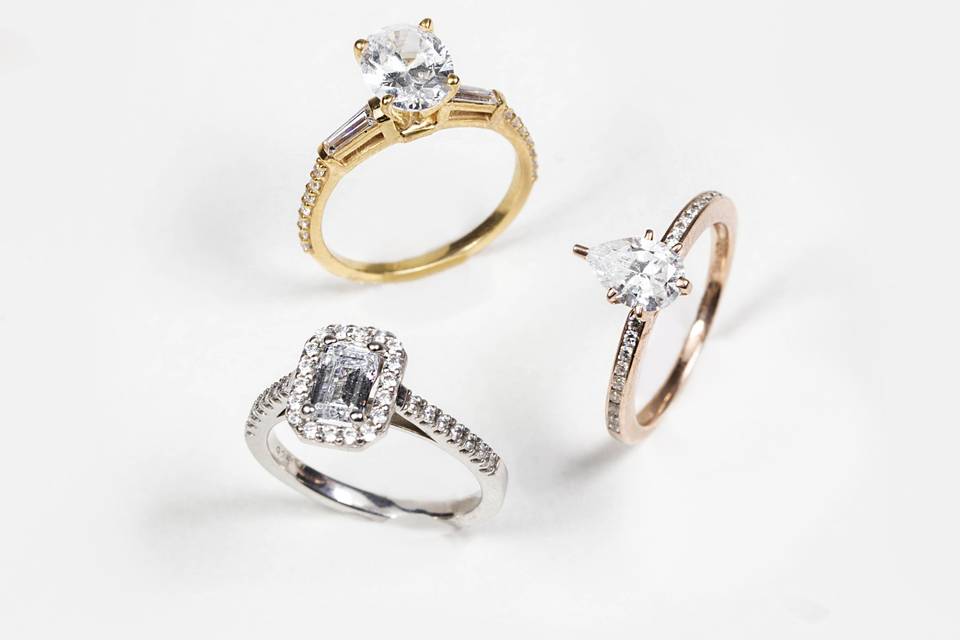 Three With Clarity Rings
