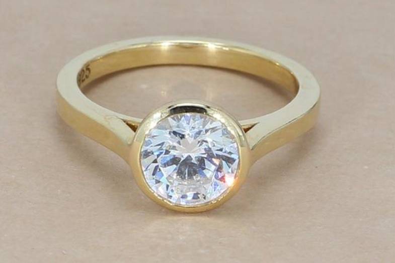 Bezel Solitaire Ring