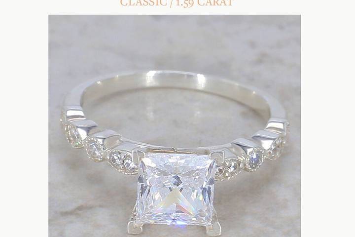 Vintage milgrain diamond ring