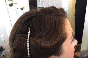 Side swept curls