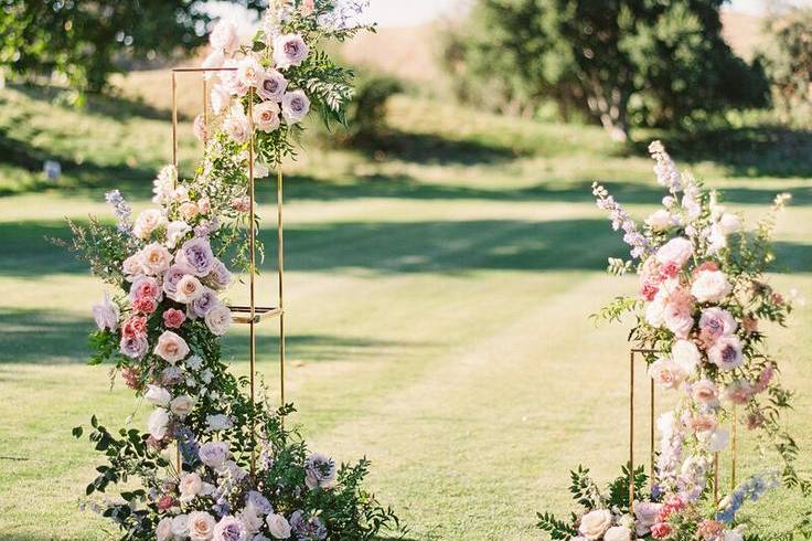 Whimsical floral arch
