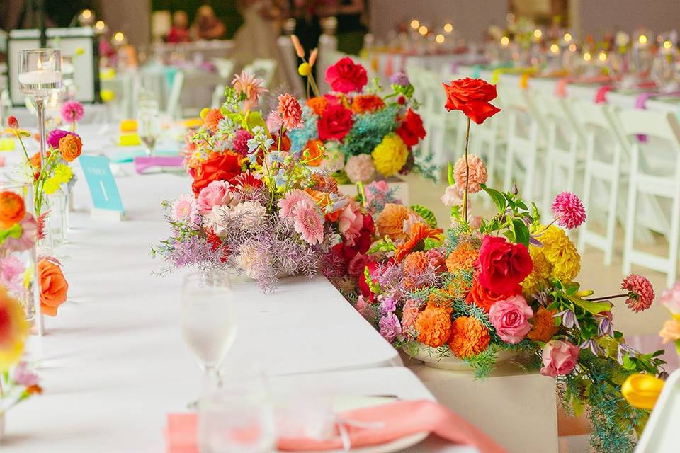 Ceremony flowers reused