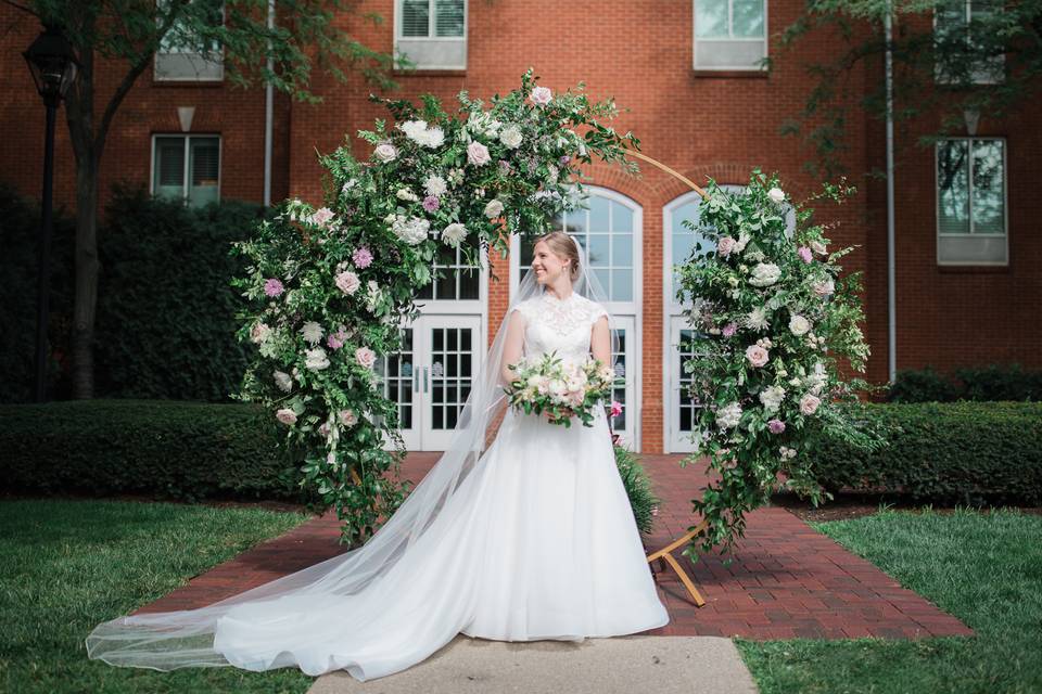 Blush dream circle arch