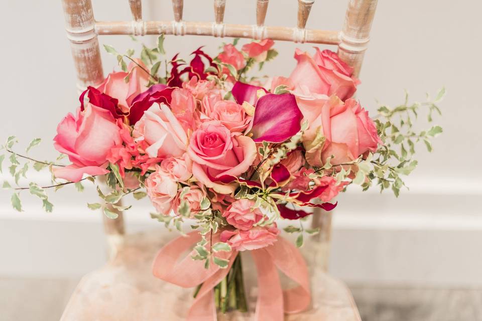 Fuchsia & Pink Bridal Bouquet