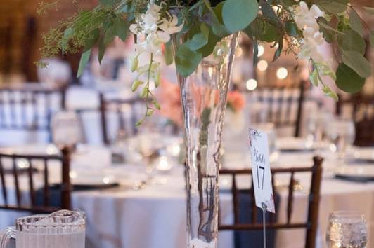 Tall topiary centerpiece