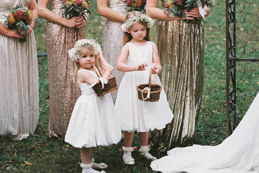 Bridesmaids and flower girls