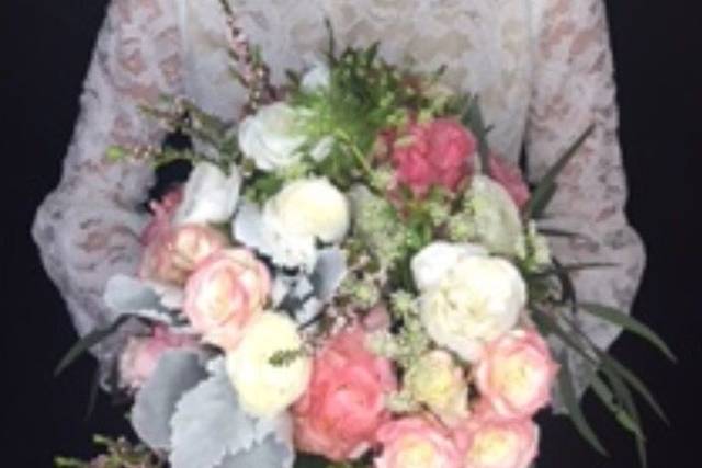 The bride and her bouquet